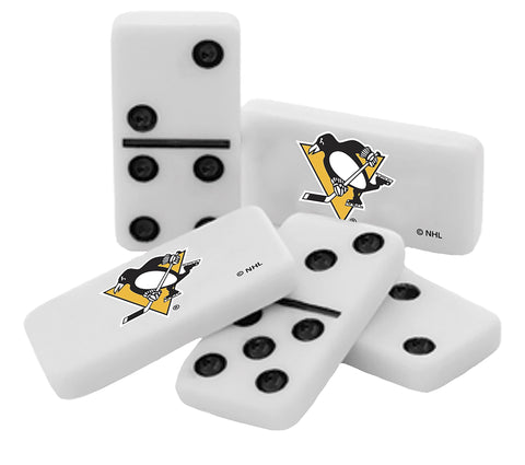 MasterPieces Game Day - NHL Pittsburgh Penguins - 28 Piece Team Logo Double Six Domino Set