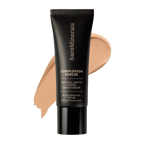 bareMinerals Complexion Rescue Natural Matte Tinted Moisturizer for Face with SPF 30, Mattifying Tinted Mineral Sunscreen, Oil Control, Vegan