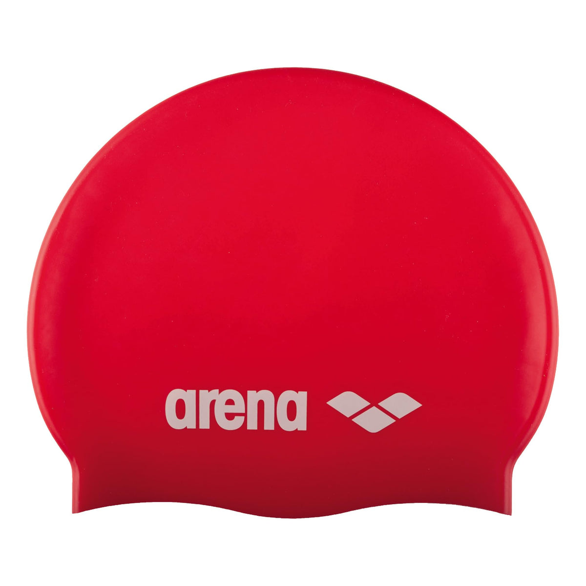 Arena Classic Junior Silicone Unisex Swim Cap for Girls and Boys Comfortable Durable Kids’ Pool Bathing Cap, One Size, Red/White