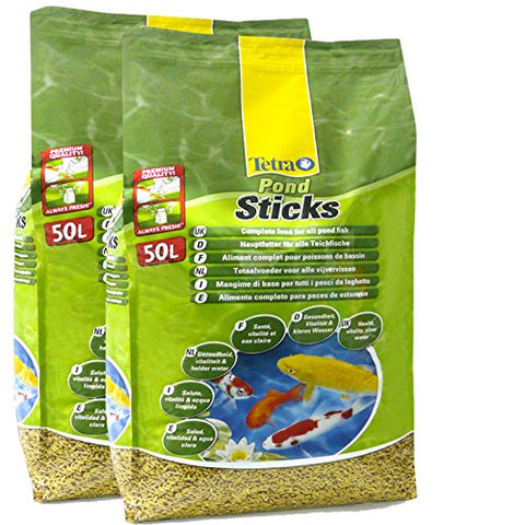 Tetra 2 x 50 Litre Pond Sticks Pond Food Garden Pond Fish Food Feed Sticks