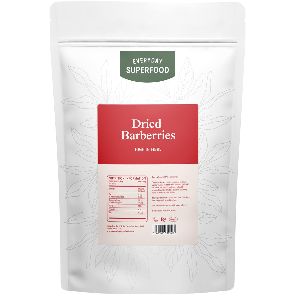 Dried Barberries 1kg 100% Natural raw unsweetened Barberry Fruit, a Dried Cranberries Alternative