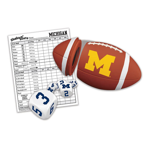 MasterPieces NCAA Georgia Bulldogs, Shake N' Score Travel Dice Game, with Custom Scorepad, For Ages 6+