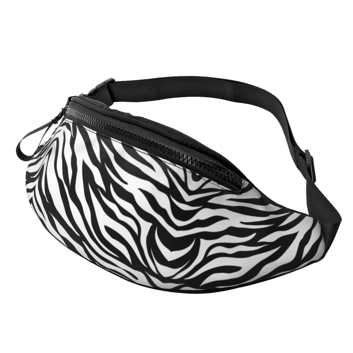 Fanny Pack Waist Bag Adjustable Belt Bag For Men Women Travel Accessories Traveling Hiking Cycling Running, Zebra, One Size