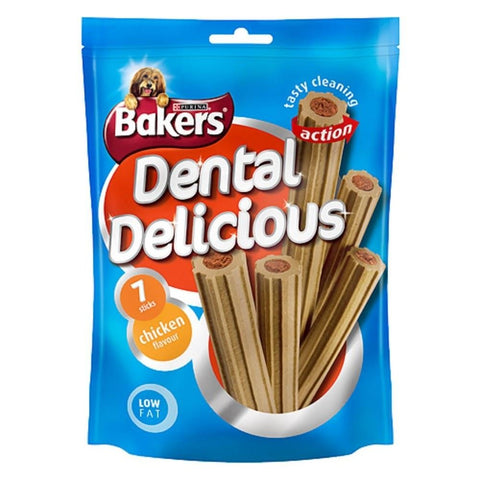 Bakers Dental Delicious with Chicken for Medium Dogs (7 per Pack - 200g)