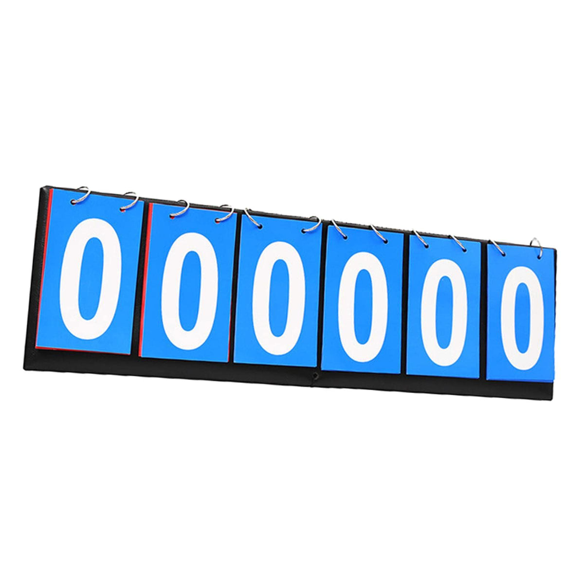 SM SunniMix 6 Digit Table Scoreboard Portable Flip Score Board for Basketball Soccer Indoor Games, Blue