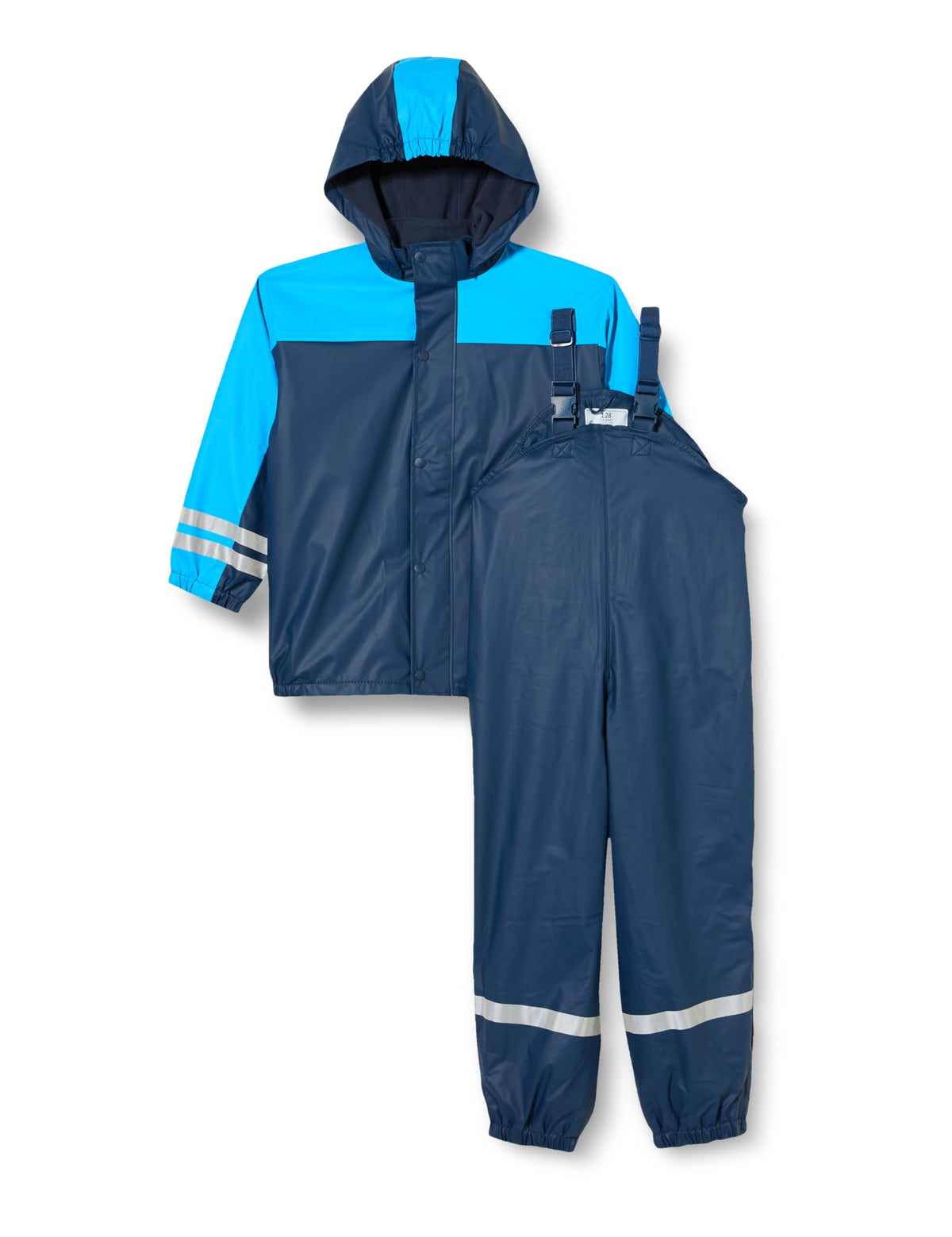 Playshoes Unisex Kids Rain suit with fleece lining 408680, 11 - Navy, 98