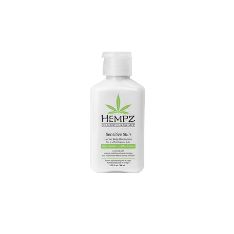 Hempz Sensitive Skin Herbal Body Moisturizer with Oatmeal, Shea Butter for Women and Men,2.25 oz. -Premium,Soothing Body Lotion with Hemp/ Cocoa /Mango Seed for Dry Skin -Skin Care Products