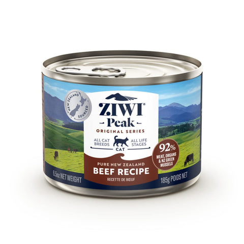 ZIWI Peak Canned Wet Cat Food - All Natural, High Protein, Grain Free, Limited Ingredient, with Superfoods (Beef), 6.5 Ounce (Pack of 12)