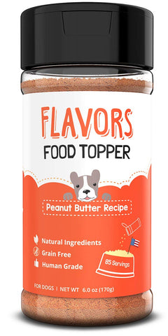 BEAUMONT BASICS Flavors Food Topper and Gravy for Dogs - Peanut Butter Recipe, 6.0 oz. - Human Grade, Grain Free - Perfect Kibble Seasoning and Treat Mix for Picky Dog or Puppy