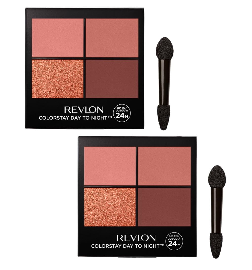 Revlon Pack of 2 Colorstay Day to Night Eyeshadow Quad, Stylish 560