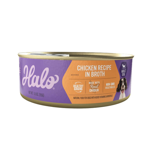 Halo Adult Dog Chicken Stew 5.5 oz. Can (Pack of 12)