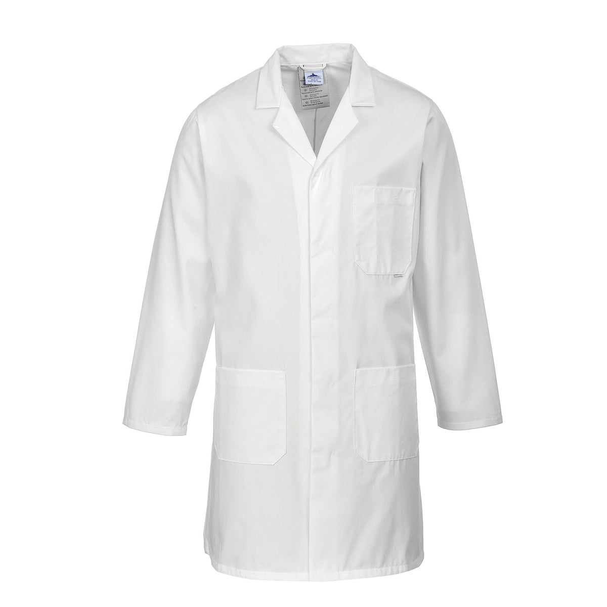 Portwest 2852 Standard Lab Coat Hard Wearing Workwear Lab Coat White, Medium