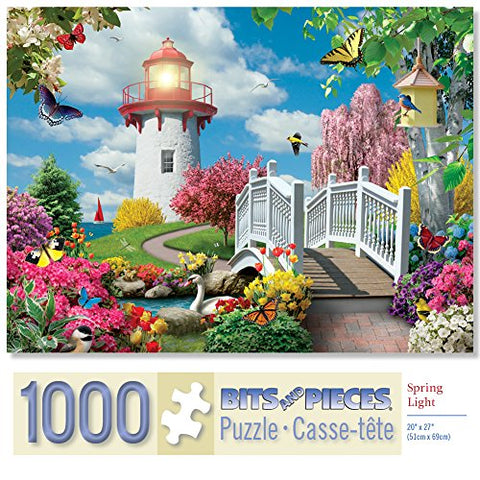 Bits and Pieces - 1000 Piece Jigsaw Puzzle for Adults - Spring Light - 1000 pc Flowers, Birds, Animals Jigsaw by Artist Alan Giana