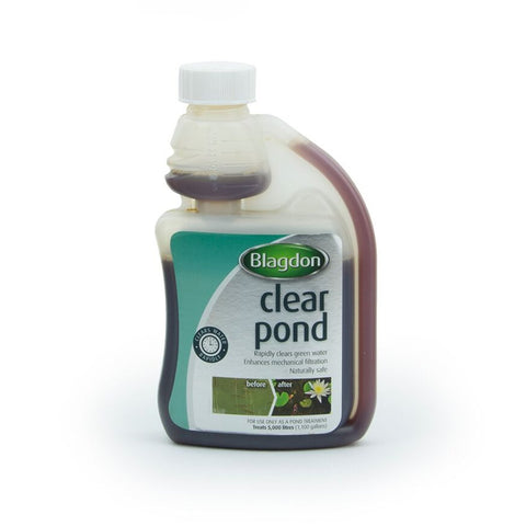 Blagdon Clear Pond Water Treatment, 250 ml, Clears Dirty Green or Brown Cloudy Water Quickly, Natural, Wildlife Safe, Harmless to Fish and Filter Bacteria, 250ml, Treats 5,000 Litres of Water