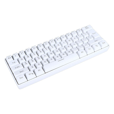 Zunate RGB Backlit, 3 Modes 61 Keys Gaming Keyboard, Membrane Keyboard, Space Saving, Reliable and, for Home Office Use (White)