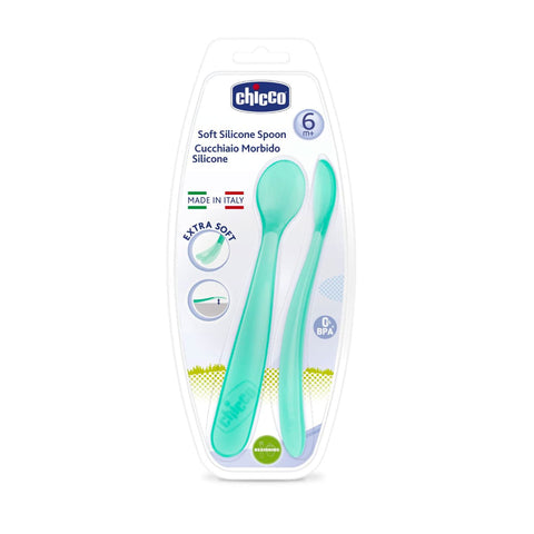 Chicco Cucchiaio in Silicone Maschietto 6m