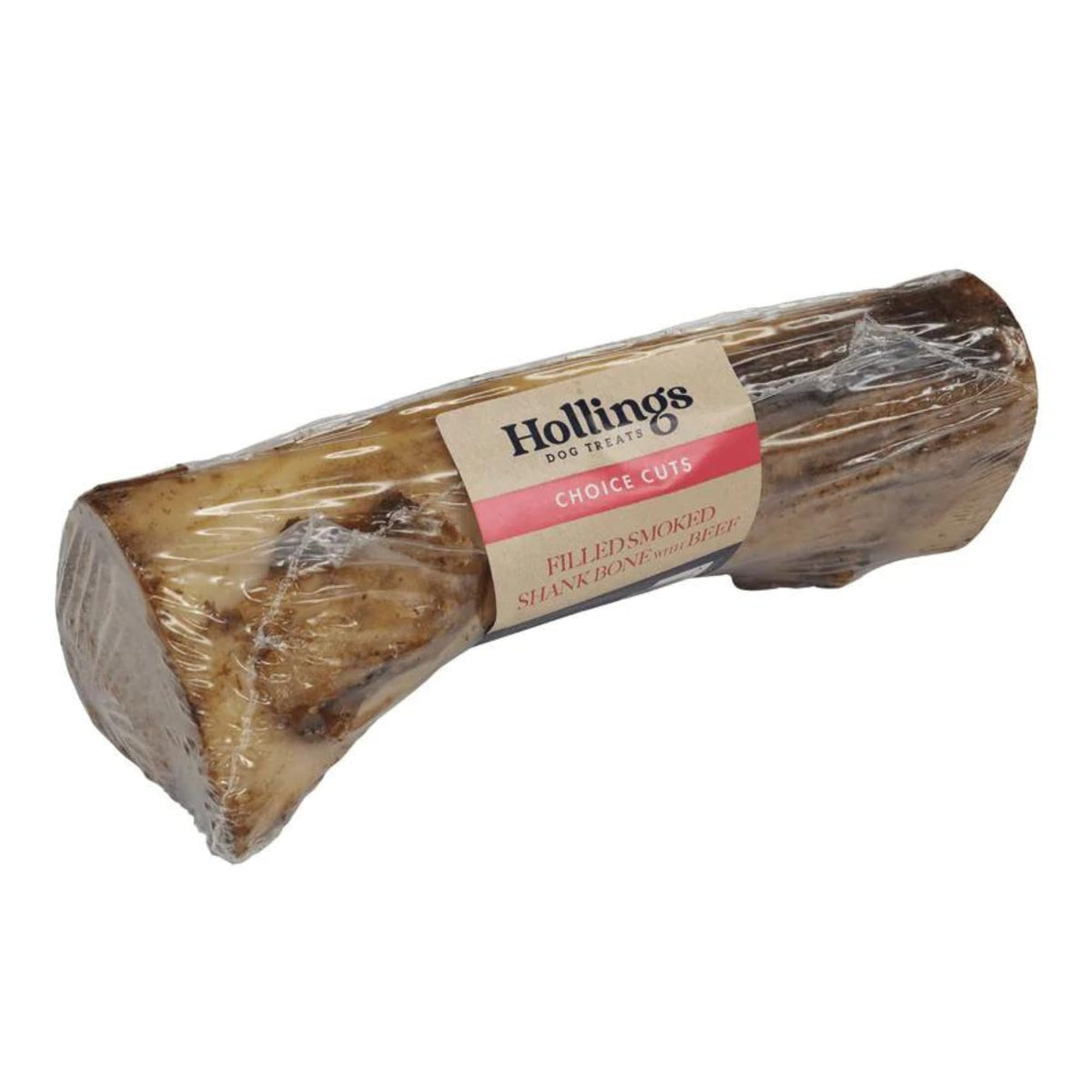 Hollings Filled Smoked Shank Bone Dog Chew, Delicious, Air Dried Long Lasting Bone for Adult Dogs, Made with 100% Natural Ingredients (1 Bone)