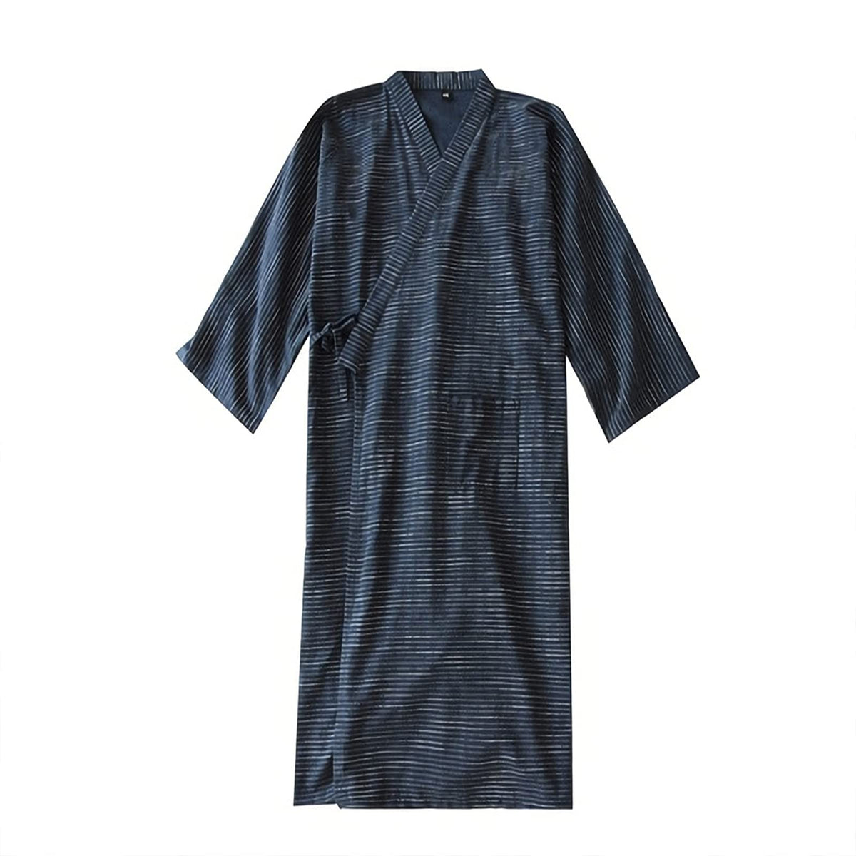 Ibluelover Men's Loose Kimono Robe Cotton Sleepwear Yukata Long Sleeve Bathrobe Nightgown Khan Steamed Clothing Pajamas