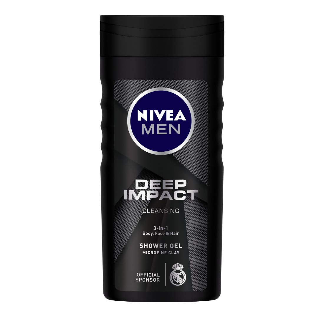 NIVEA MEN Shower Gel, Deep Impact Cleansing Body Wash, Men, 250ml