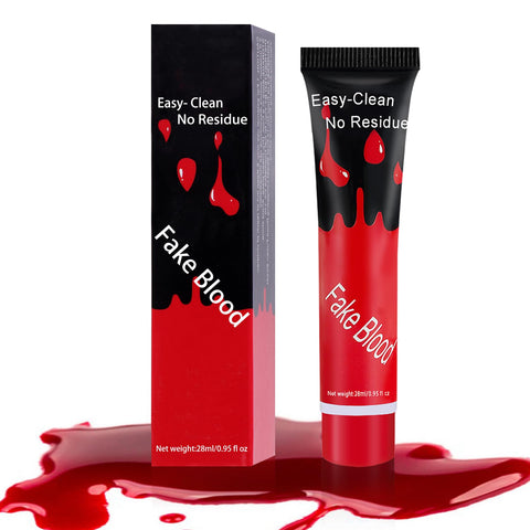 Fake Blood Cream Realistic Washable Fake Blood for Clothes Mouth Eyes,Halloween Zombie Vampire Clown Costume Cosplay Fake Blood Makeup