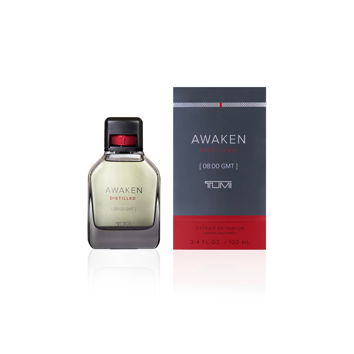 TUMI AWAKEN DISTILLED [08:00 GMT] - Extrait De Parfum Fragrance for Men - Stimulating Cologne with Woody Notes - 3.4 oz