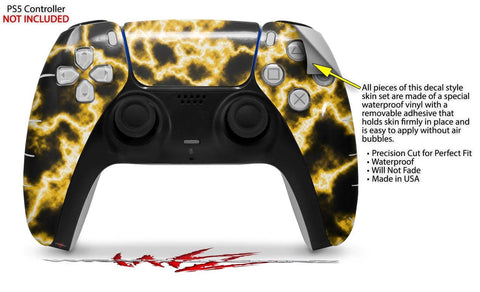 WraptorSkinz Skin Wrap compatible with Sony PS5 DualSense Controller Electrify Yellow (CONTROLLER NOT INCLUDED)