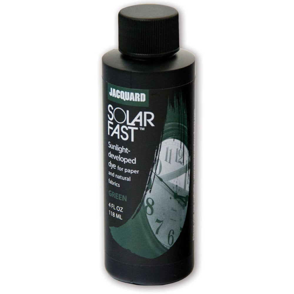 Jacquard SolarFast Dye - 8oz - Green - Create Remarkably Detailed Photographs, Photograms, and Shadow-Prints on Paper or Fabric - Made in USA