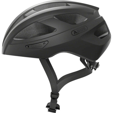 ABUS - Macator - Cycling Urban Road Bike Helmet with EPS core and Polycarbonate Shell - Velvet Black - M (52-57)