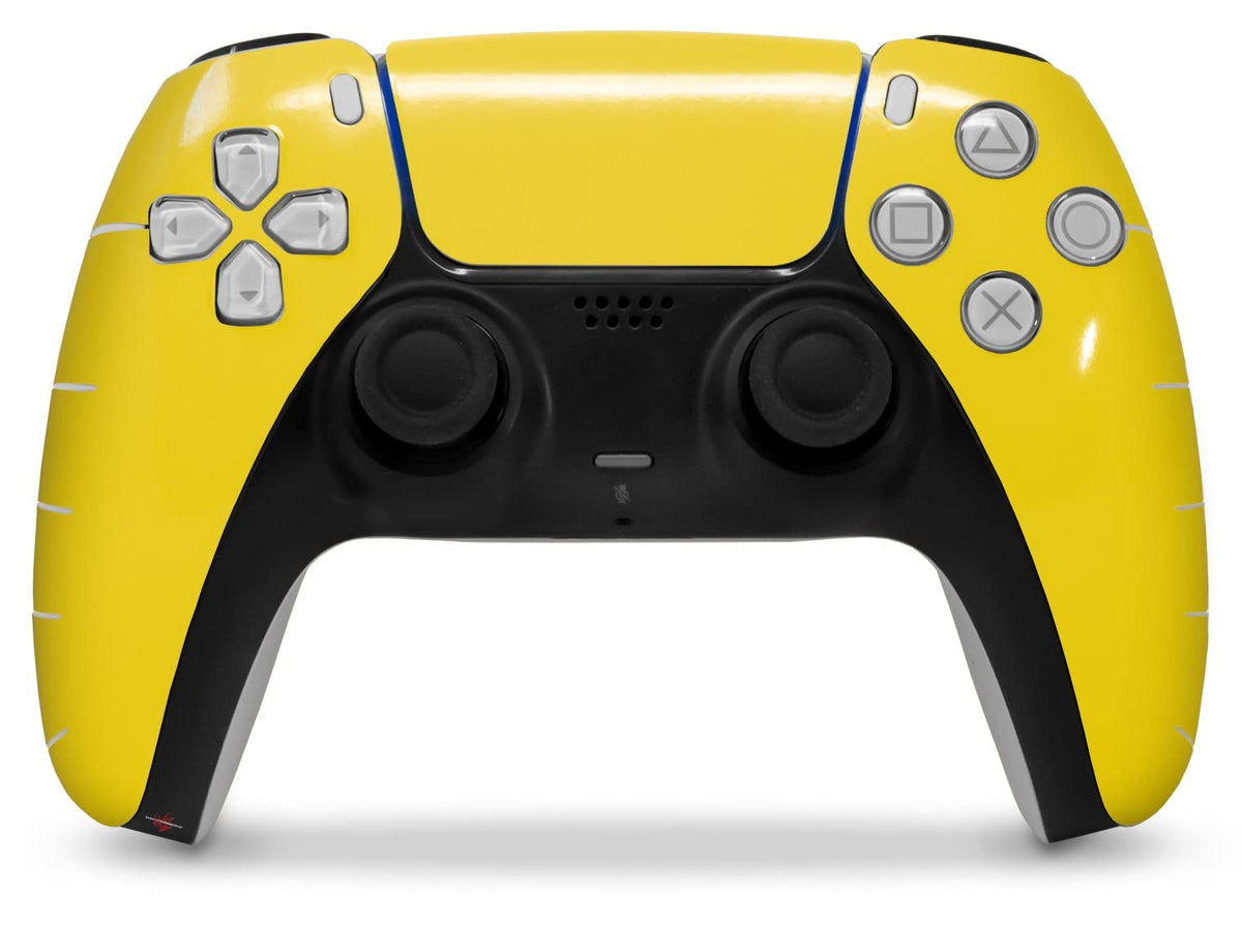 WraptorSkinz Skin Wrap Compatible with Sony PS5 DualSense Controller Solids Collection Yellow (Controller NOT Included)