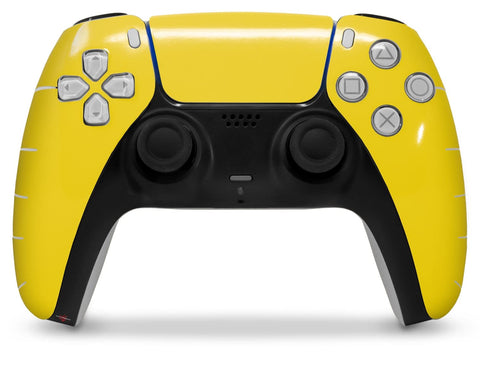 WraptorSkinz Skin Wrap Compatible with Sony PS5 DualSense Controller Solids Collection Yellow (Controller NOT Included)