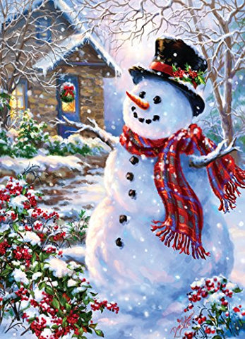 MasterPieces Holiday Glitter Let it Snow - Snowman 500 Piece Jigsaw Puzzle by Dona Gelsinger