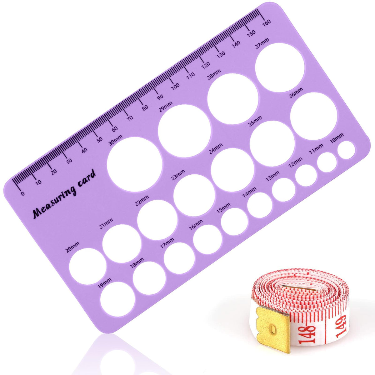 MAYOII Nipple Ruler, Essential Soft Silicone Flange Sizing Measurement Tool for Breast Pump, Breast Flange Measuring Tool, Must-Have for New Mums/Women (Square Double Sided Purple)