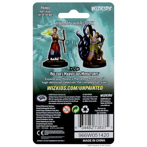 Nolzurs Marvelous Miniatures Wizkids - D&D Female Human Warlock - WZK73837