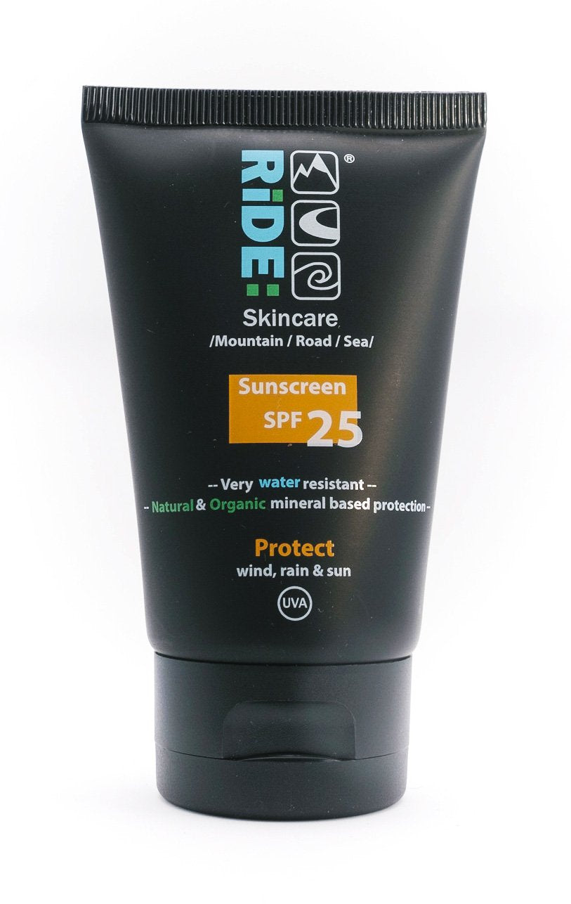 Ride Skincare Protect SPF 25 Mineral Sunscreen - Natural, Reef Safe, Vegan suncream designed for sport - Super Water Resistant 50ml