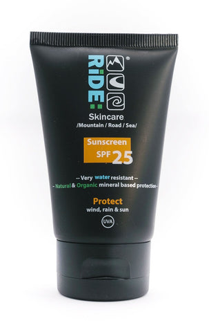 Ride Skincare Protect SPF 25 Mineral Sunscreen - Natural, Reef Safe, Vegan suncream designed for sport - Super Water Resistant 50ml