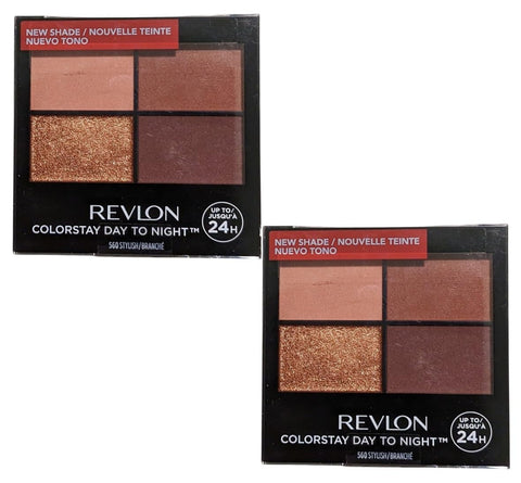 Revlon Pack of 2 Colorstay Day to Night Eyeshadow Quad, Stylish 560