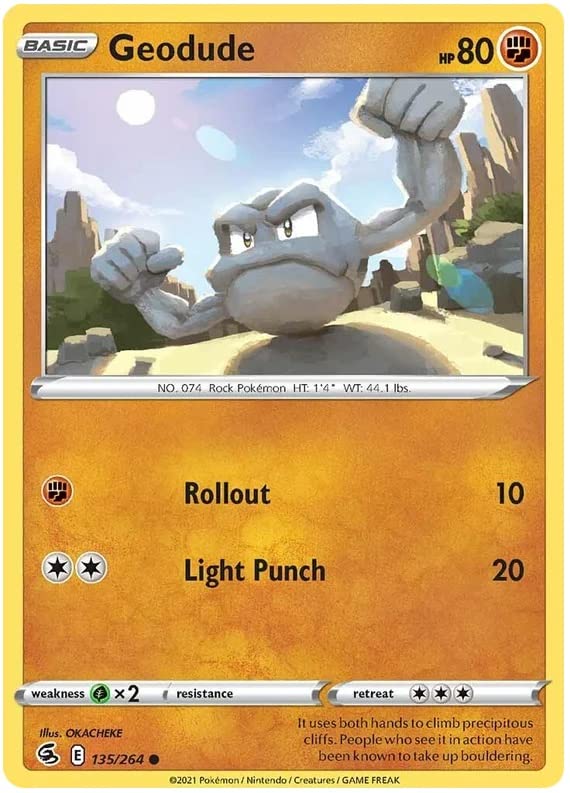 Geodude - 135/264 - Common - Sword & Shield - Fusion Strike