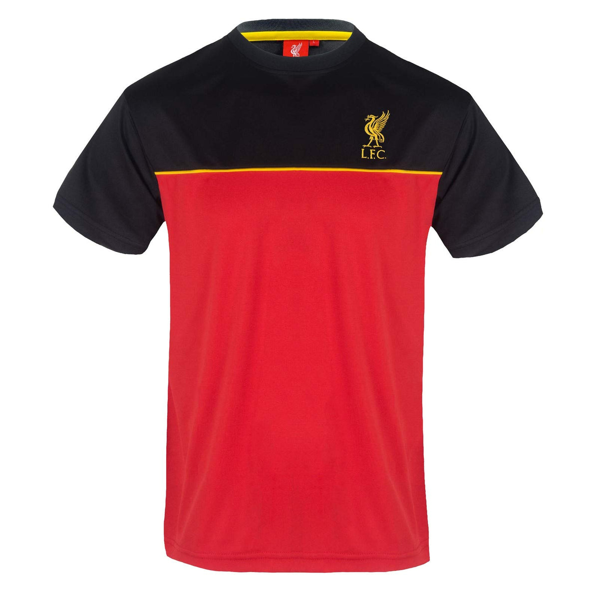 Liverpool FC Official Football Gift Mens Poly T-Shirt Black Large