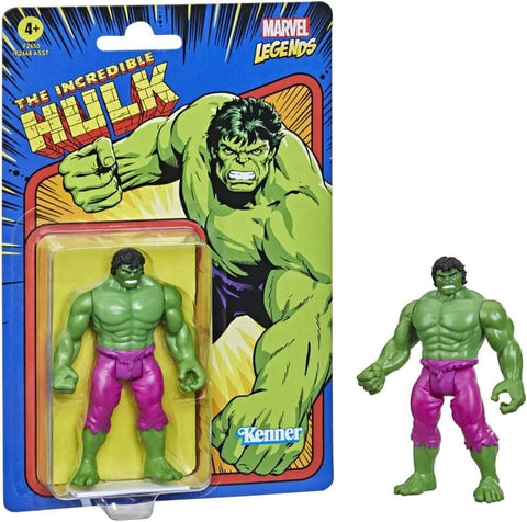 Marvel Hasbro Legends Series 3.75-inch Retro 375 Collection Hulk Action Figure Toy, Green