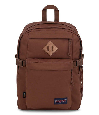 JanSport Main Campus FX Backpack - Travel, or Work Bag w 15-Inch Laptop Pack with Leather Trims, Basic Brown