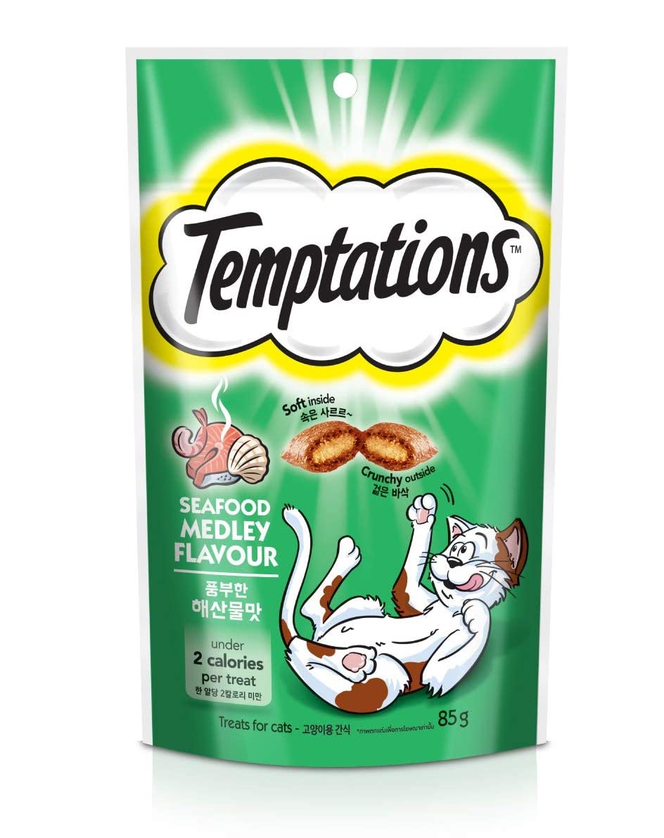 Whiskas Temptations Seafood Medley Cat Treats, 3.3 oz