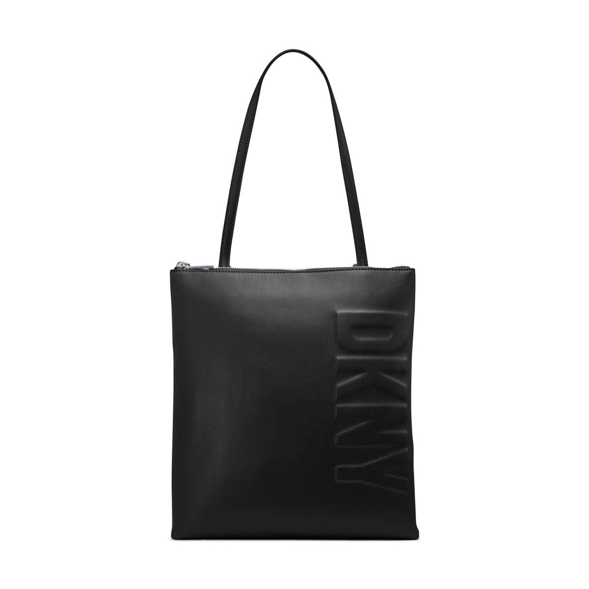 DKNY Fashion Crescent Classic Casual Handbags Tote, Black/Silver