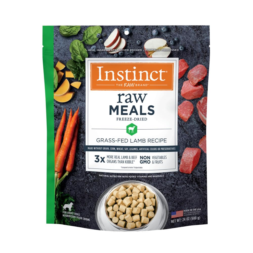 Instinct Freeze Dried Raw Meals Grain Free Recipe Dog Food - Lamb, 24 oz.