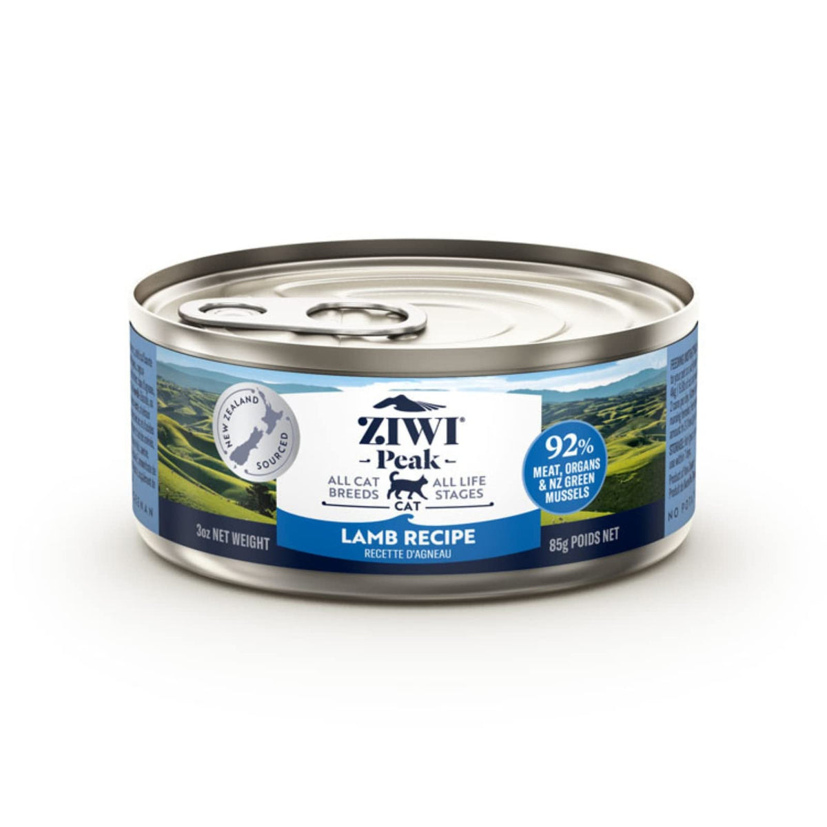 ZIWI Peak Canned Wet Cat Food - All Natural, High Protein, Grain Free, Limited Ingredient, with Superfoods (Lamb, Case of 24, 3oz Cans)