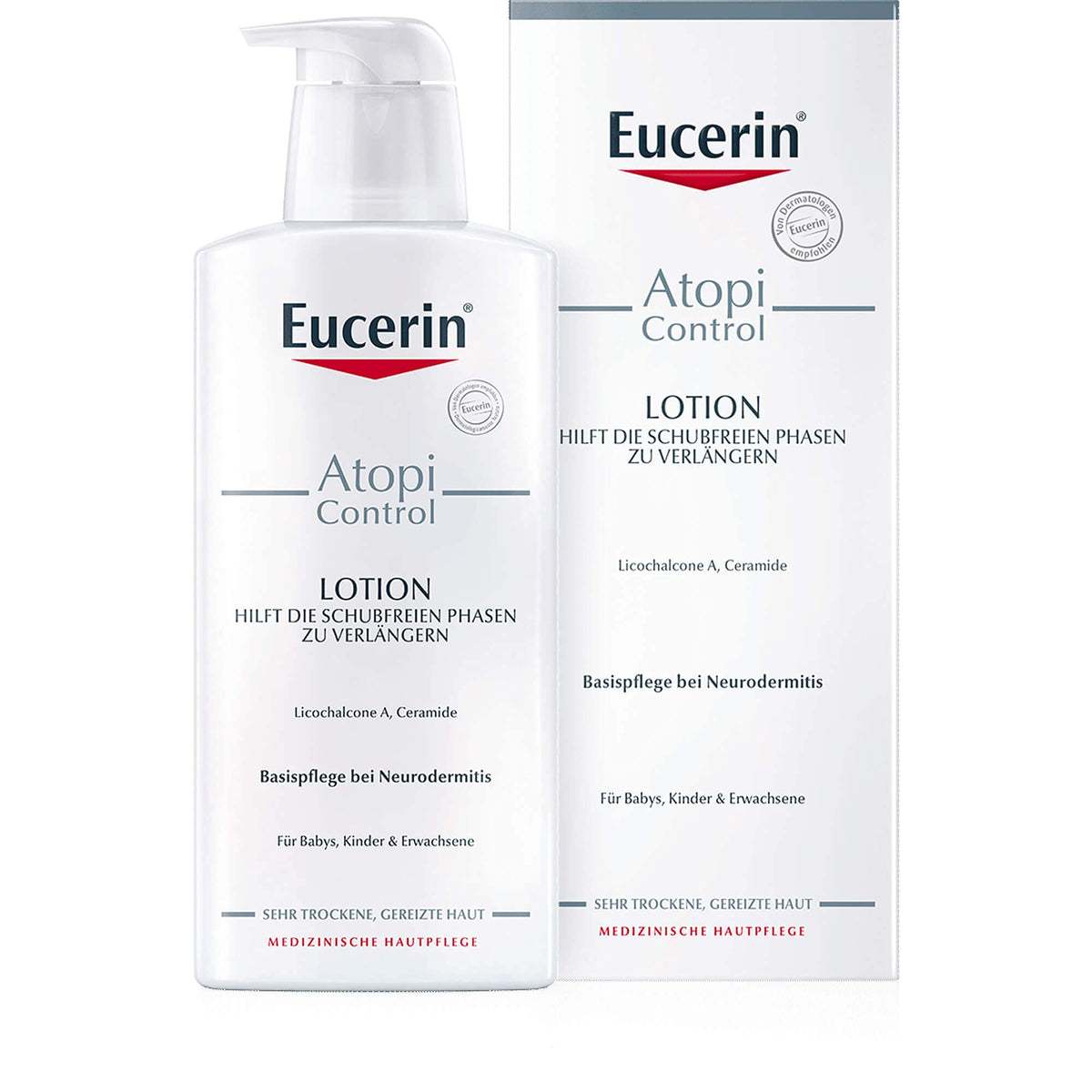 Eucerin Atopi Control Lotion Hautpflege bei Neurodermitis, 400 ml Lotion