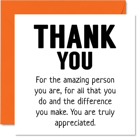 Thank You Cards - Amazon Person All You Do Truly Appreciated - Thankyou Cards for Him Her Men Women, Heartfelt Appreciation Card, 5.7 x 5.7 Inch Thank You So Much Greeting Cards for Gifts