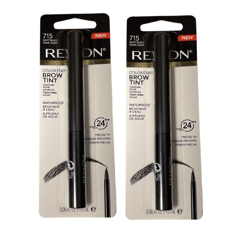 Pack of 2 Revlon Colorstay Brow Tint, Soft Black 715