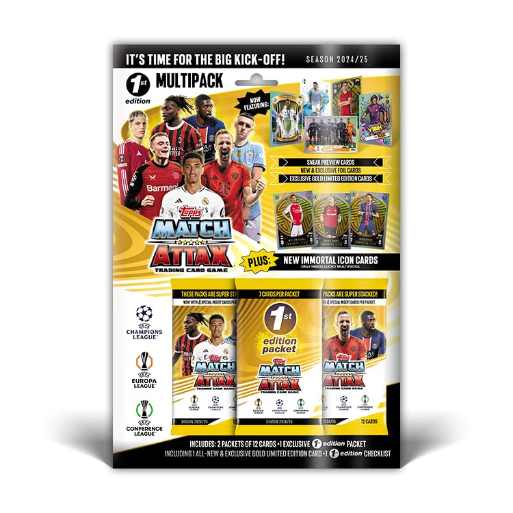 Topps Match Attax 24/25-1st Edition Multipack (31 early preview cards including 6 parallel cards and a random Limited Edition card).