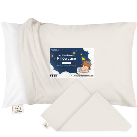 KeaBabies Toddler Pillowcase for 13X18 Pillow - Organic Toddler Pillow Case for Boy, Kids - 100% Natural Cotton Pillowcase for Miniature Sleepy Pillows - Pillow Sold Separately (Clay)