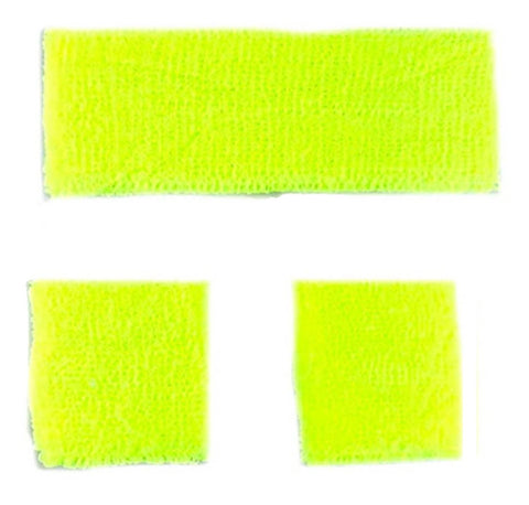 MytoptrendzÃƒÆ’Ã†â€™Ãƒâ€ Ã¢â‚¬â„¢ÃƒÆ’Ã‚Â¢ÃƒÂ¢Ã¢â‚¬Å¡Ã‚Â¬Ãƒâ€¦Ã‚Â¡ÃƒÆ’Ã†â€™ÃƒÂ¢Ã¢â€šÂ¬Ã…Â¡ÃƒÆ’Ã¢â‚¬Å¡Ãƒâ€šÃ‚Â® Sweat Bands Set 3 pcs 1 Headband 2 Wristband (Yellow Neon)